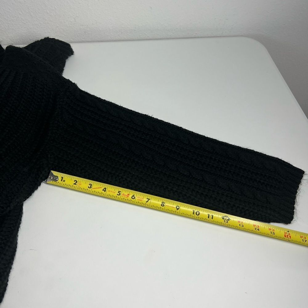 Time and Tru Cable Knit Ballon Sleeve Black Sweater Size  XXL ( 20 ) - Picture 9 of 12